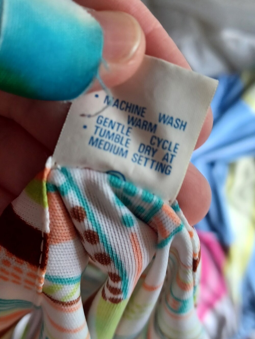 70s Abstract Striped Multi-Color Tank Top - Picture 3 of 4